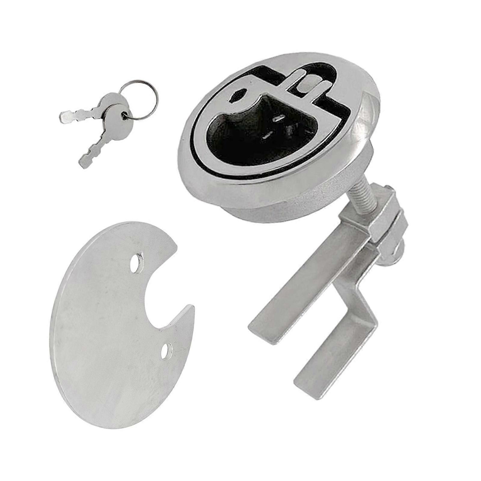 Easy Install Flush Mount Floor Lock Flush Pull Latches With Key for Hatches Access Panels Round Deck Hatches Multicolor