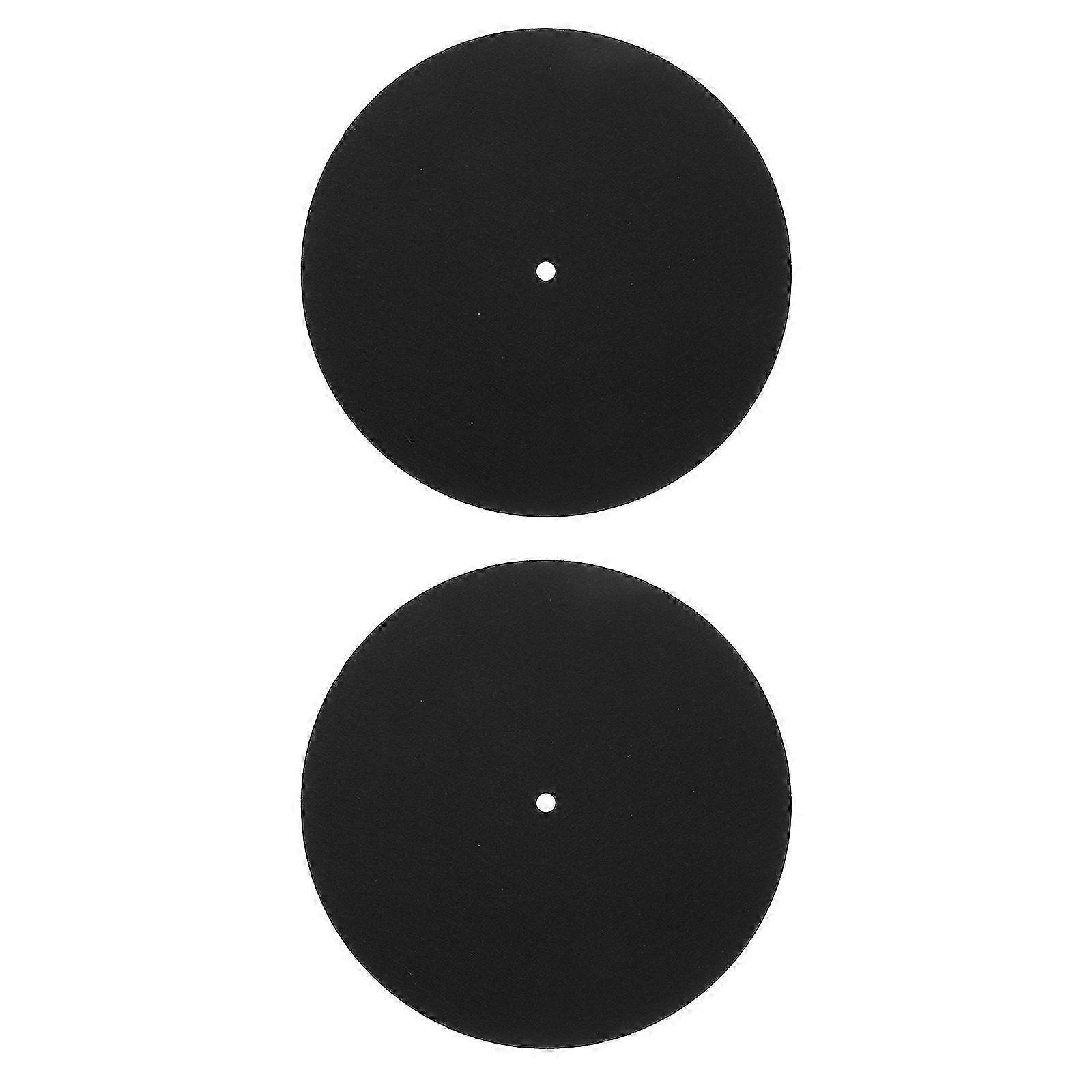 2Pcs Practical Vinyl Protective Pads for Phonograph Records Turntable Mats
