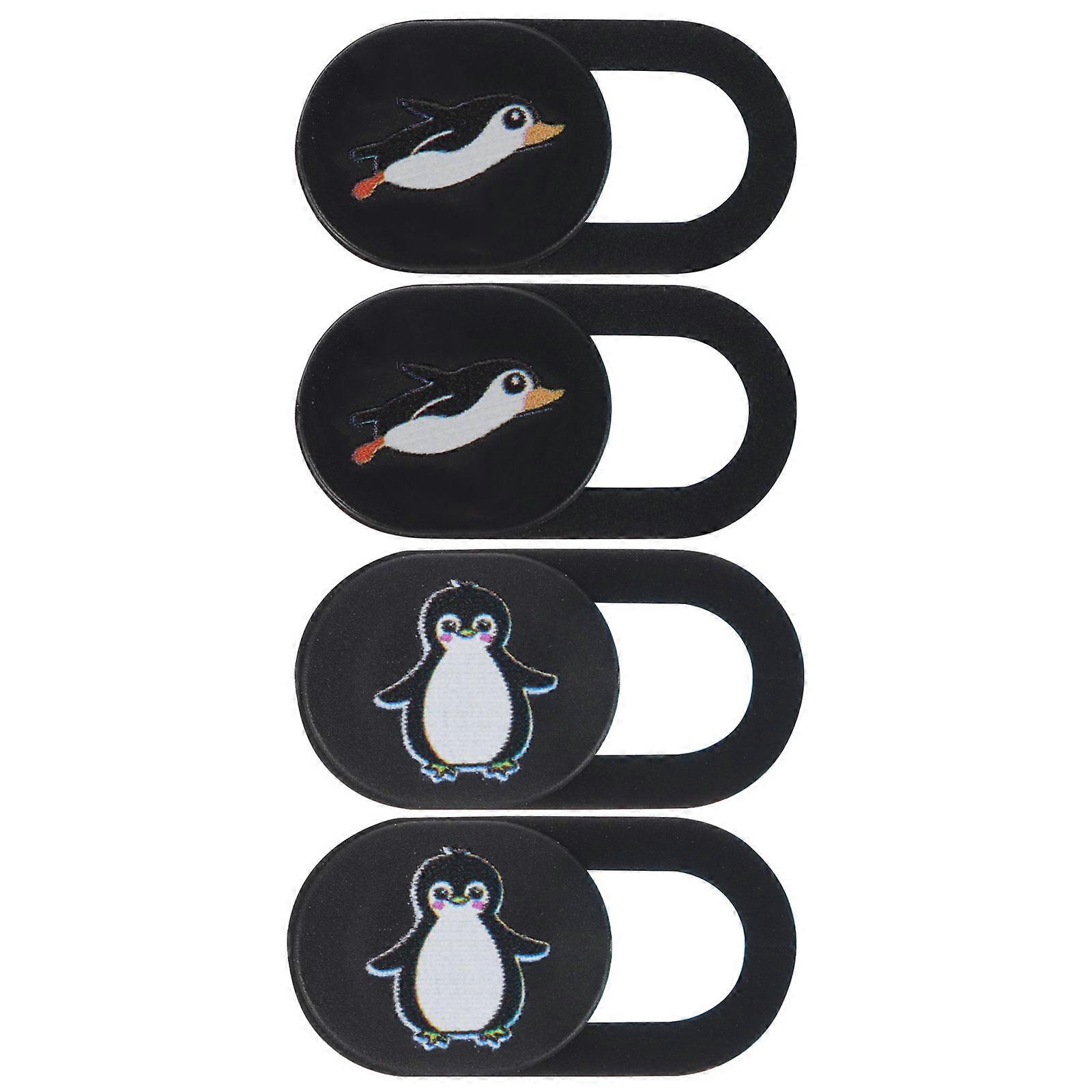 Privacy Notebook Camera Cover for Protection Use 4Pcs Black ABS Material