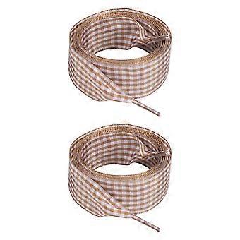 Colorful Checkered Shoe Laces Wide Flat Polyester Shoelaces Sneakers Laces Replacement For Adult Footwear Decoration