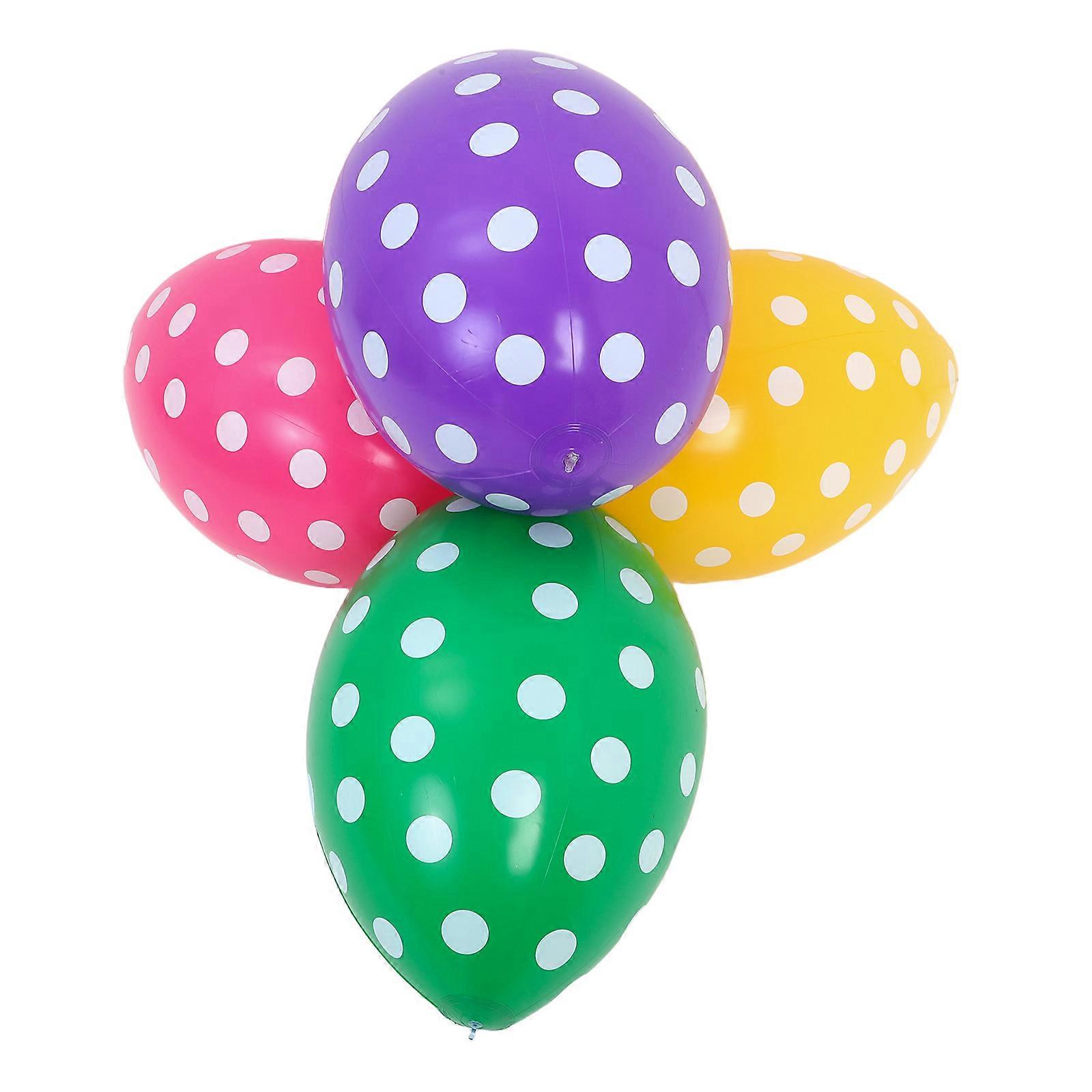 Assorted Color Inflatable Easter Eggs PVC Decorations for Party 16Pcs