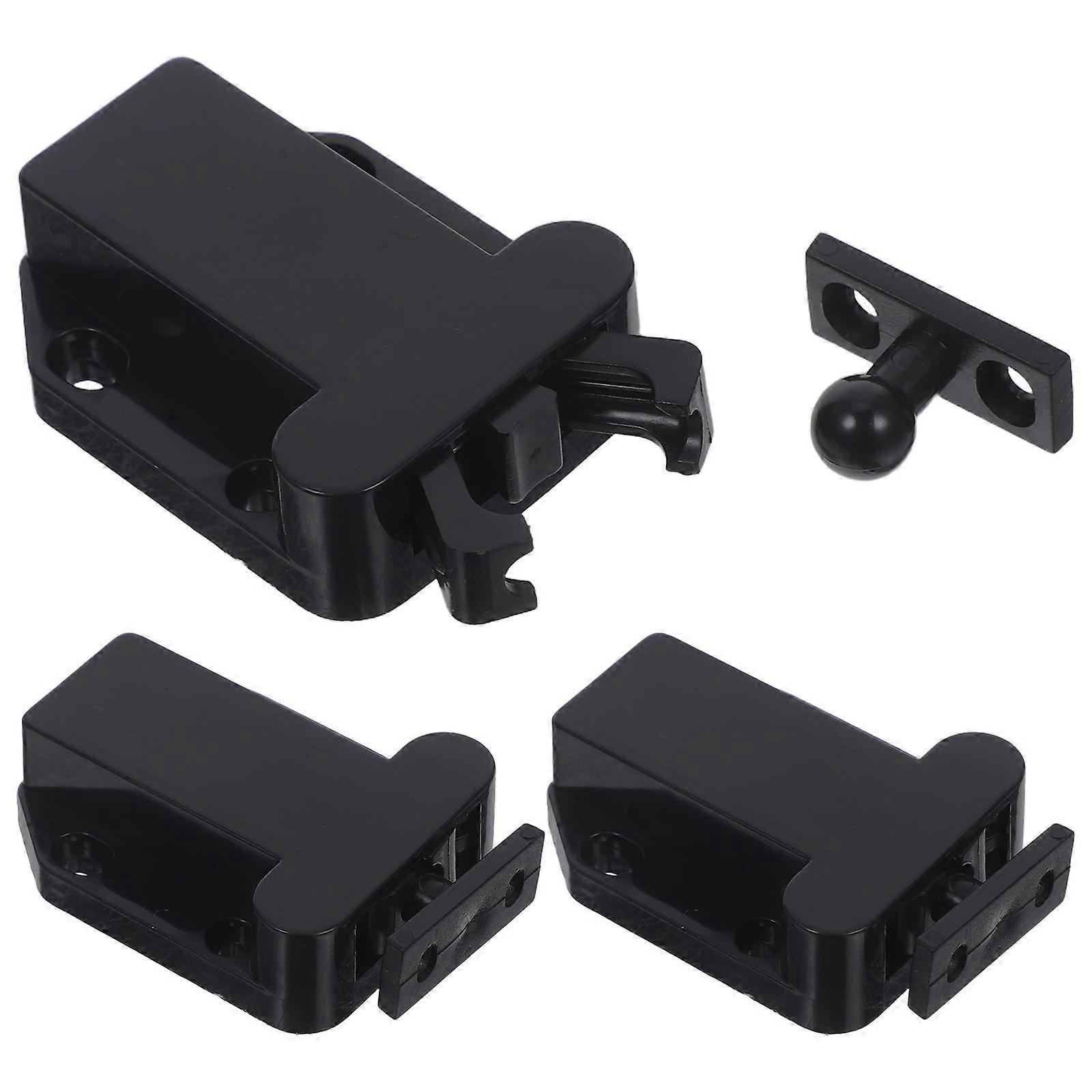 Kitchen Cabinet Latches Hidden Push Close Latch Self Locking 3Pcs Pack
