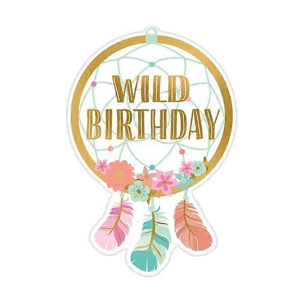 Amscan Boho 1st Birthday Invitations (8-pack) One Size Multicoloured