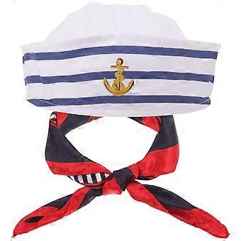 1 Set Matrosenhut und Schal Set Cosplay Kapitän Hut Matrose Verkleidung Kostümzubehör