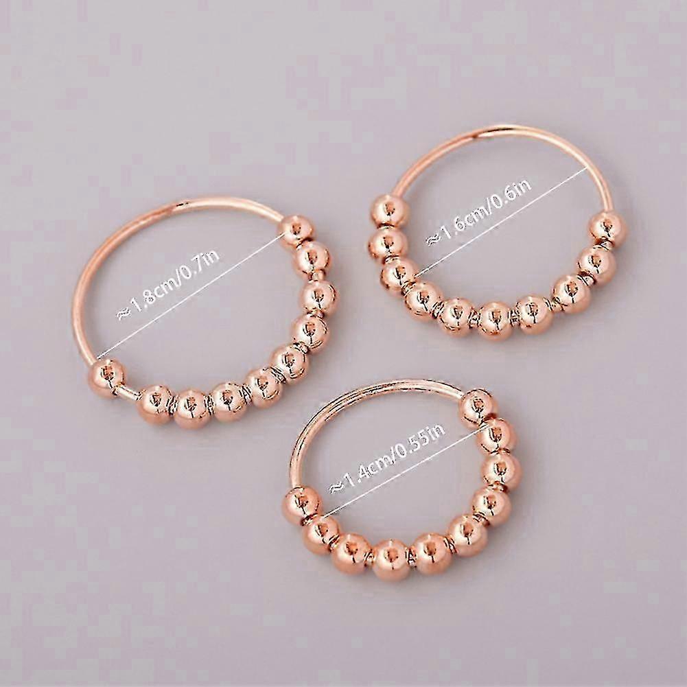 Creative Gift Rotatable Beaded Ring Anti-stress Anxiety Ring