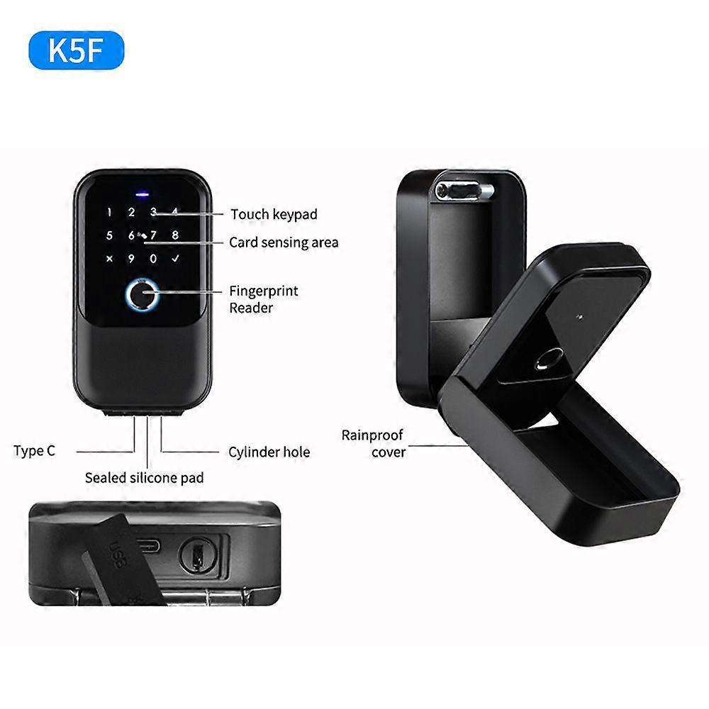 Für wasserdichte Abdeckung Safe Tuya Code Fingerabdruck Bluetooth Smart Key Box
