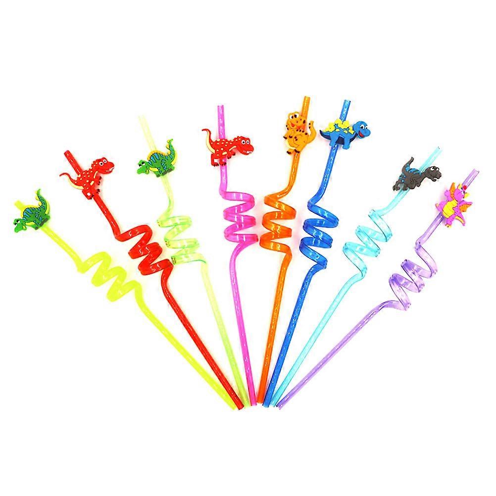 8Pcs Small Dinosaur for Drinking Use Party