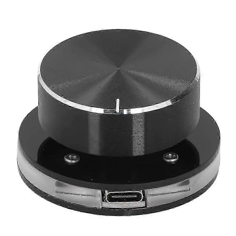 USB Volume Control Knob for Android System PC Multimedia Type C External Media Adjustment Controller with RGB Light