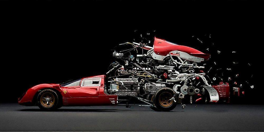 FERRARI 330 P4 EXPLODERAD BIL Pussel Stil 201