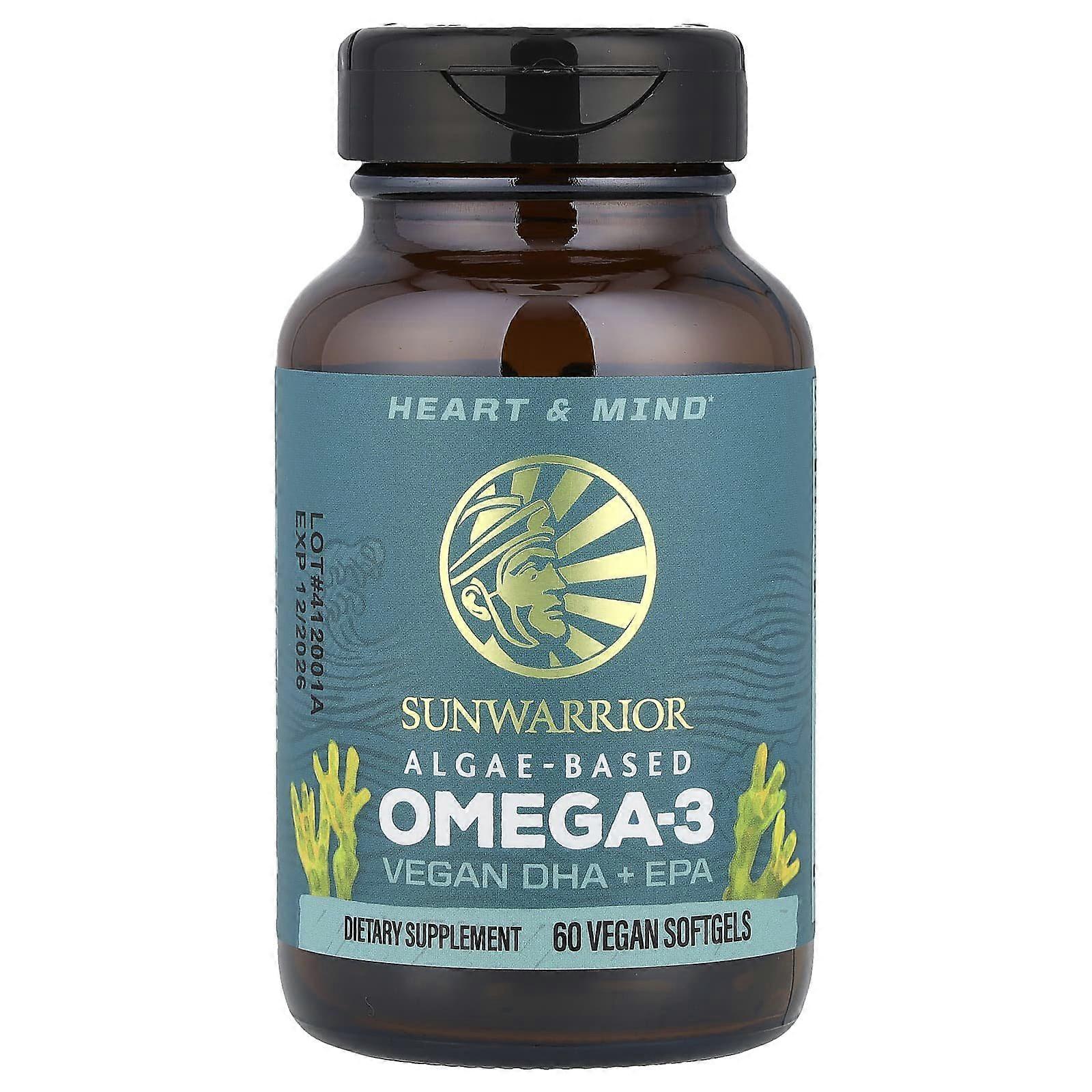 Sunwarrior, Algae-Based Omega-3, Vegan DHA + EPA, 60 Vegan Softgels