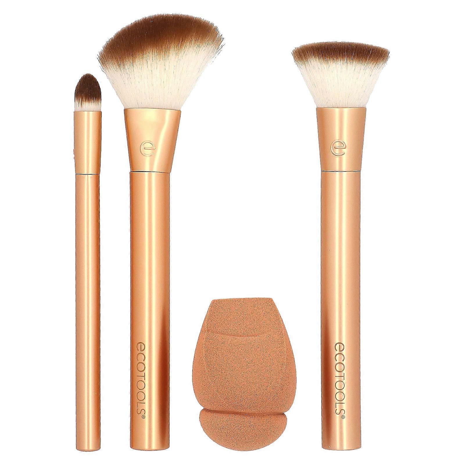 EcoTools, Precious Metals, Face Blend + Sculpt Set, 4 Piece Set, 2-Pack
