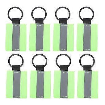 Etiqueta de llavero reflectante de doble cara de 8 piezas Etiqueta de mochila de seguridad de equipo reflectante