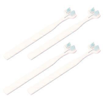 Pet Toothbrush Double Head Tooth Brush for Pets 4Pcs Plastic Nylon Bristles