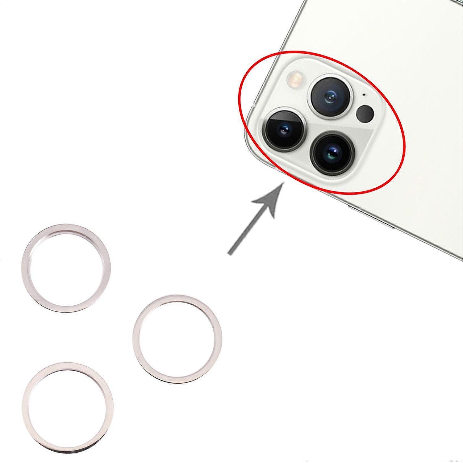 3 pcs Back Camera Lens Socket Protector for Apple iPhone 13 Pro Spare Part White