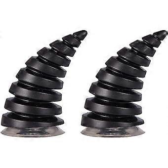 2PCS Cornes de Casque de Moto avec Ventouse, Casque de Moto Dcor Universel Casque Coin Dcoration Ornements Chapeaux Corne Accessoires pour Vlo Vlo Sco