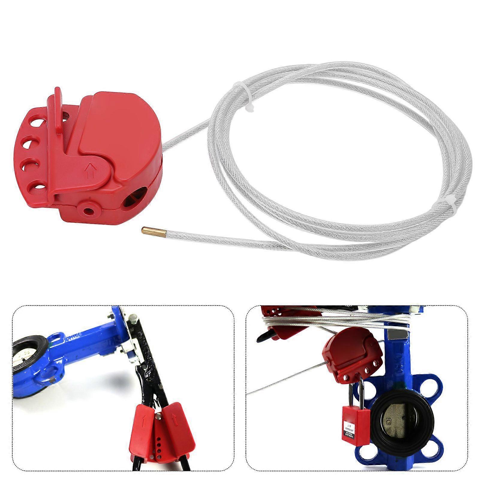 Cable Lockout Adjustable Design Corrosion Resistant Sturdy Durable Security Cable Lock for Locking Valves