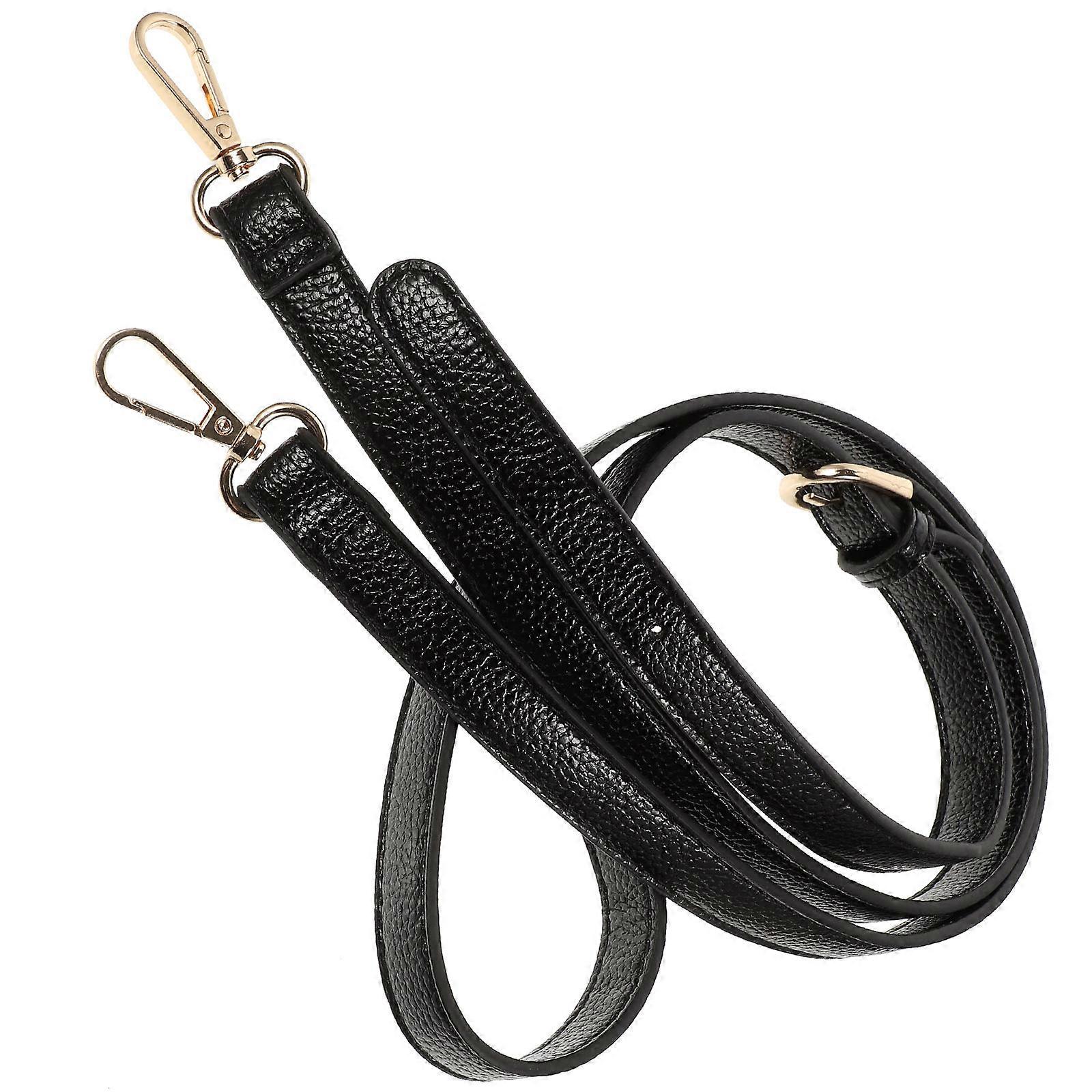 Adjustable Leather Strap Double Clasp Single Shoulder Bag Belt Replacement Strap