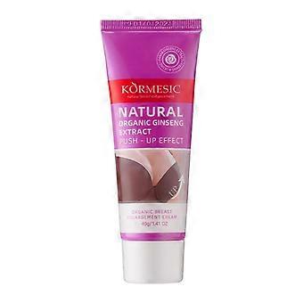 Kormesic Natural Breast Enhancement Cream with Organic Ginseng Extract, Push-Up Effect, 40g