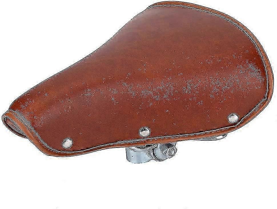 Universal Retro Brown Rivet Comfortable Spring Bicycle Saddle