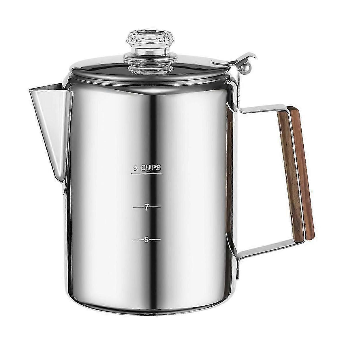 Perkolator Kaffekanne Komfyrtopp 9 Kopper Camping