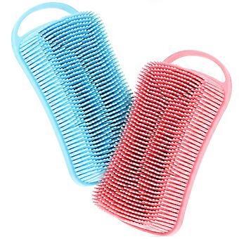 2pcs Bathing Brushes Body Shower Scrubbers Silicone Exfoliator Brushes Bathing Brushes