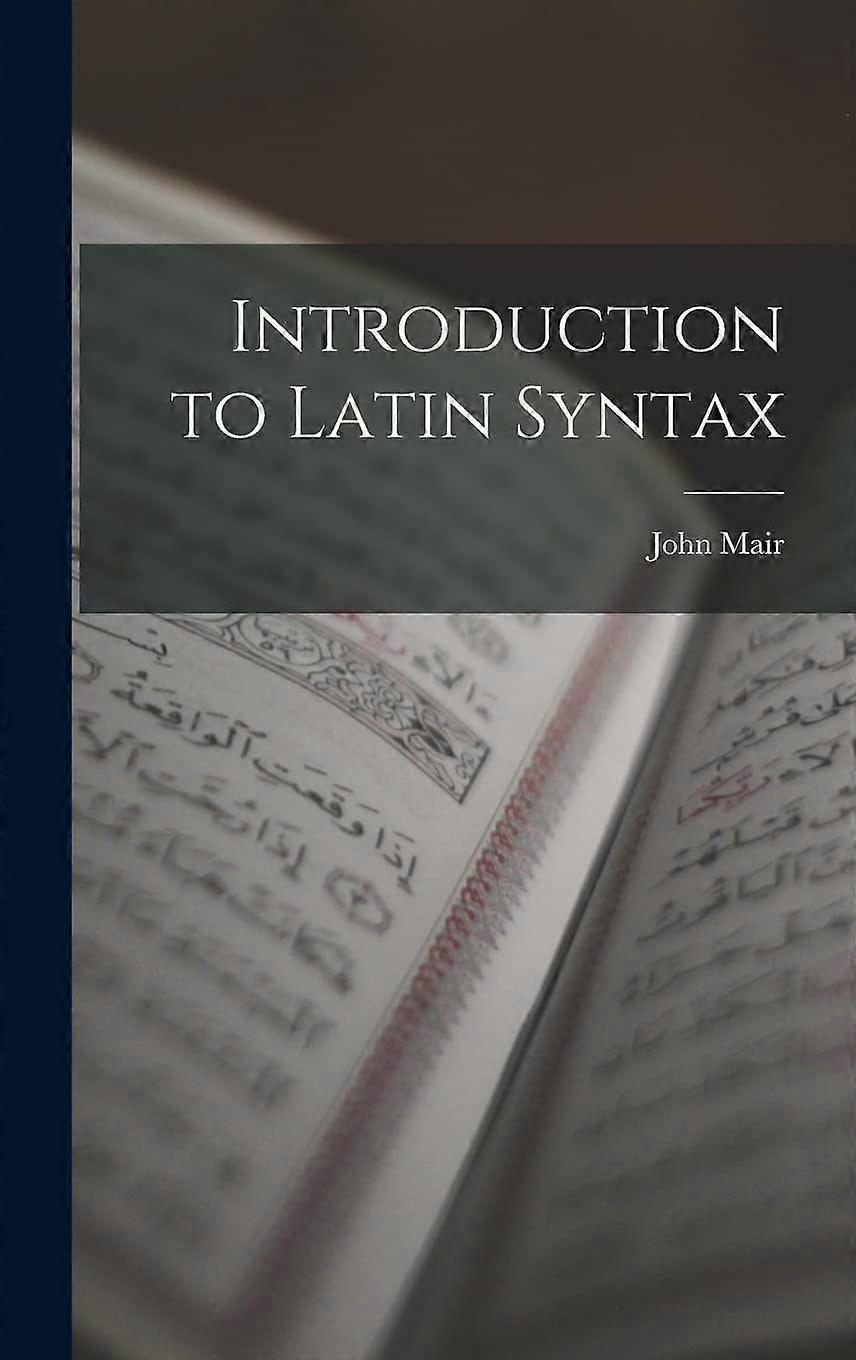 Introduction to latin syntax
