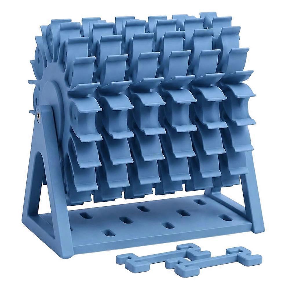 Rotating Bobbin Thread Organizer for 60 Bobbins Space-Saving Sewing Storage Solution for Crafters Blue