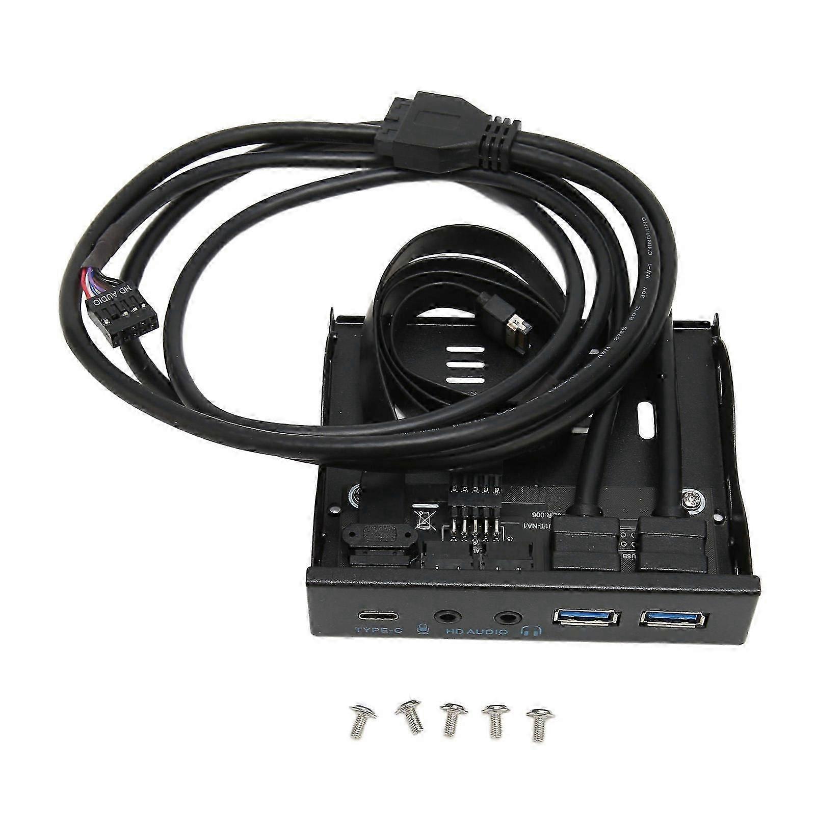 10Gbps Front Panel USB 3.2 Hub Iron Shell with Type-C & 2 USB3.0 Ports