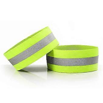 4stk høj synlighed reflekterende armbånd reflekterende ankelbånd sikkerhedsbånd sikkerhedsreflektor tape stropper reflekterende løbeudstyr til jogging walkin