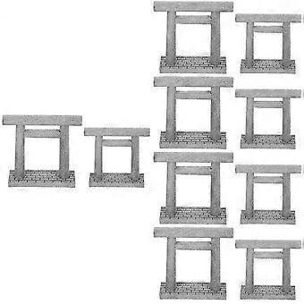Stone Japanese Torii Gate Aquarium Decoration for Fish Tank 10Pcs