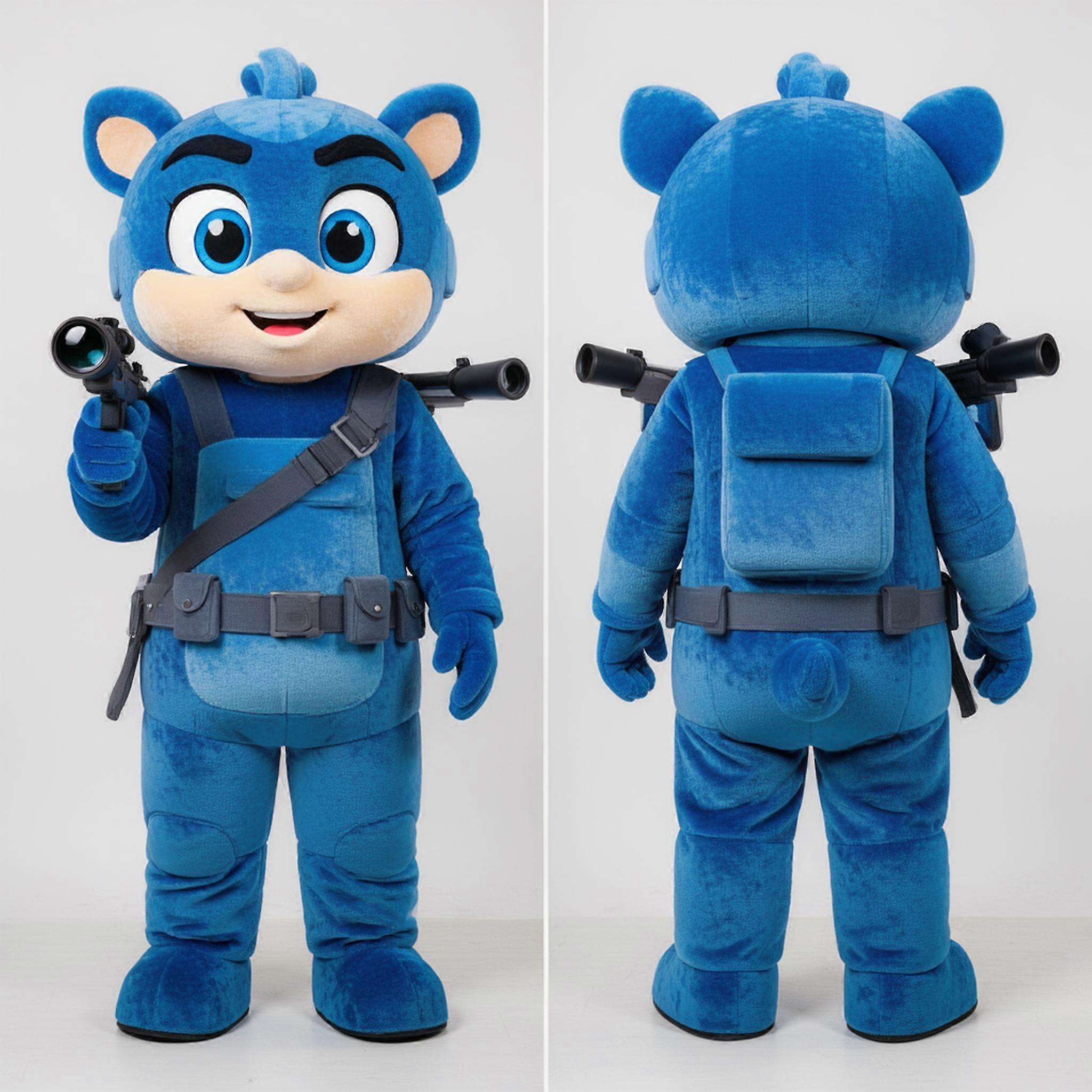 MASTICOT Azure Blue Tactical Sniper Mascot
