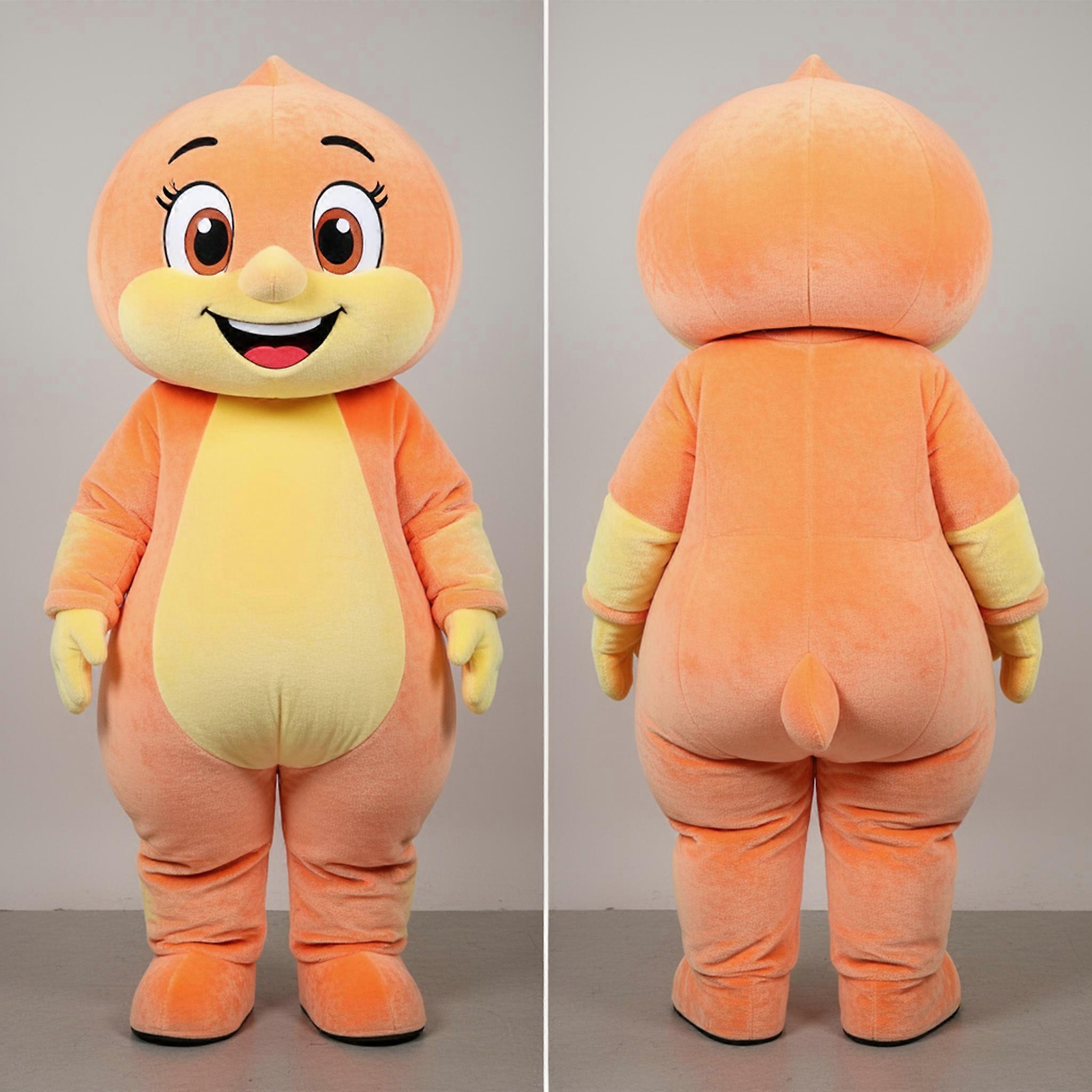 MASTICOT Peach Soft Rounded Orange Mascot