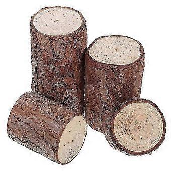 Souches d'arbres décoratives en bois naturel pour cage d'animal de compagnie, compatibles avec les petits animaux explorateurs (lot de 4).