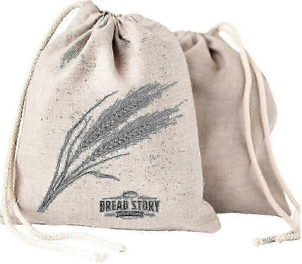 Eco Linen Bread Bags Reusable 2 Pack