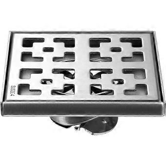 Square Brushed Shower Drain, Stainless Steel Floor Drain With Removable Grate, Hair Strainer, Bathroom Shower Drain, Trap Cover,12*12cm 576.