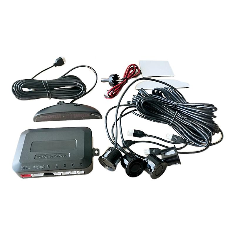 4 Parking Sensor Car Auto Backup Reverse Rear Radars Sound System Alert Alarm