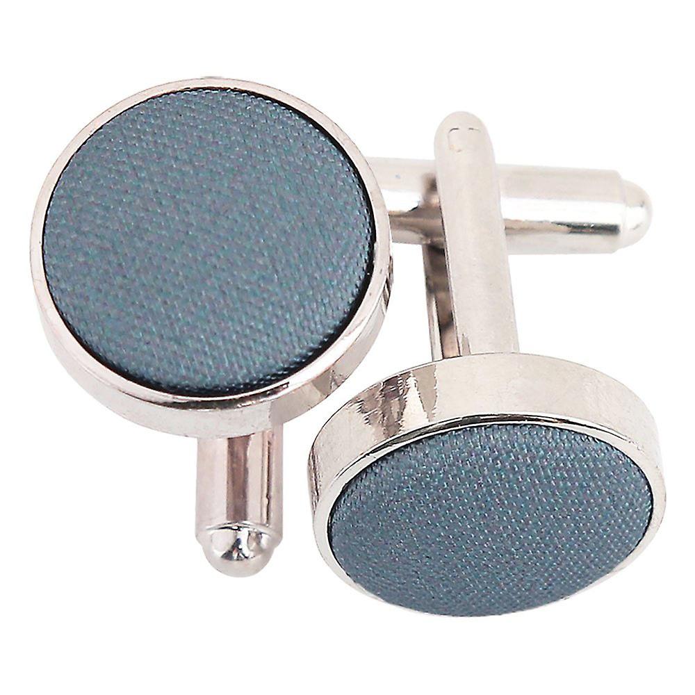 Dusty Blue Plain Shantung Cufflinks