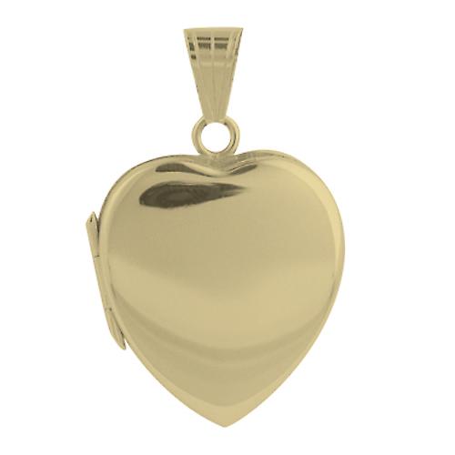 9ct Gold 24x20mm plain heart shaped Locket