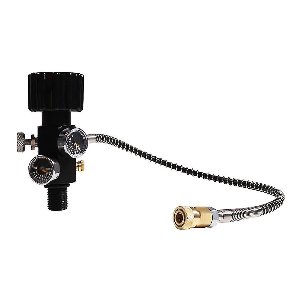 M18x1.5 Pcp خزان مزدوج المقياس شحن صمام الهواء محطة تعبئة اسطوانة الغاز محول إعادة التعبئة 6000psi Wit