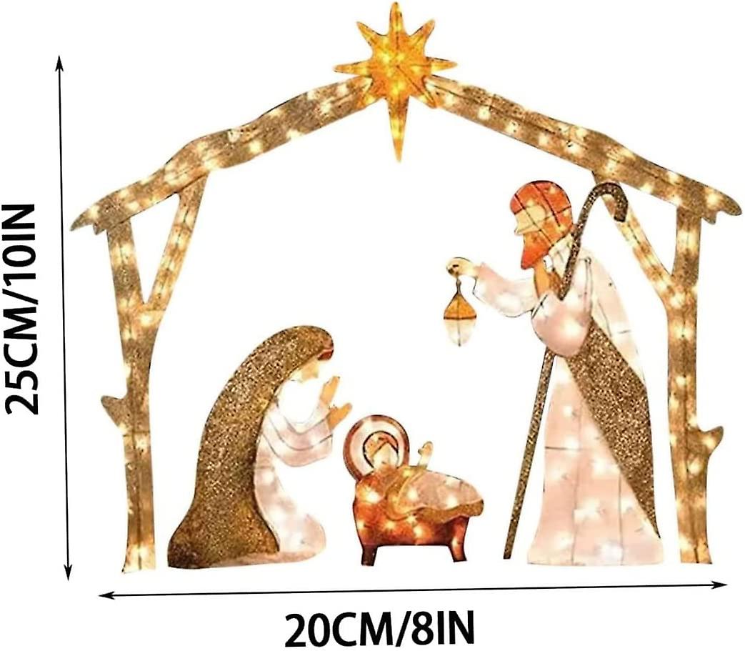 Christmas Nativity Set, Christmas Nativity Scene Lighting Nativity