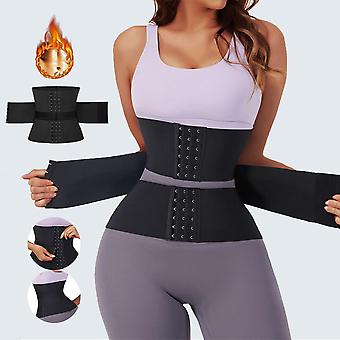 Waist trainers for women (3XL, Black) Belly Wrap Trimmers