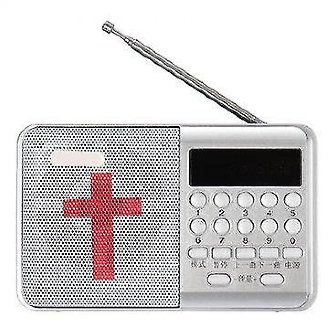 Rechargeable Electronic Bible Mp3 Audio Player Built-in Speaker Mini Radio