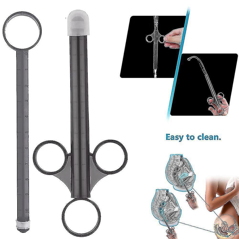 Reusable Lube Applicator Syringes Shooter Lubricant Tube Smooth Rounded Cap For Adults Men Women
