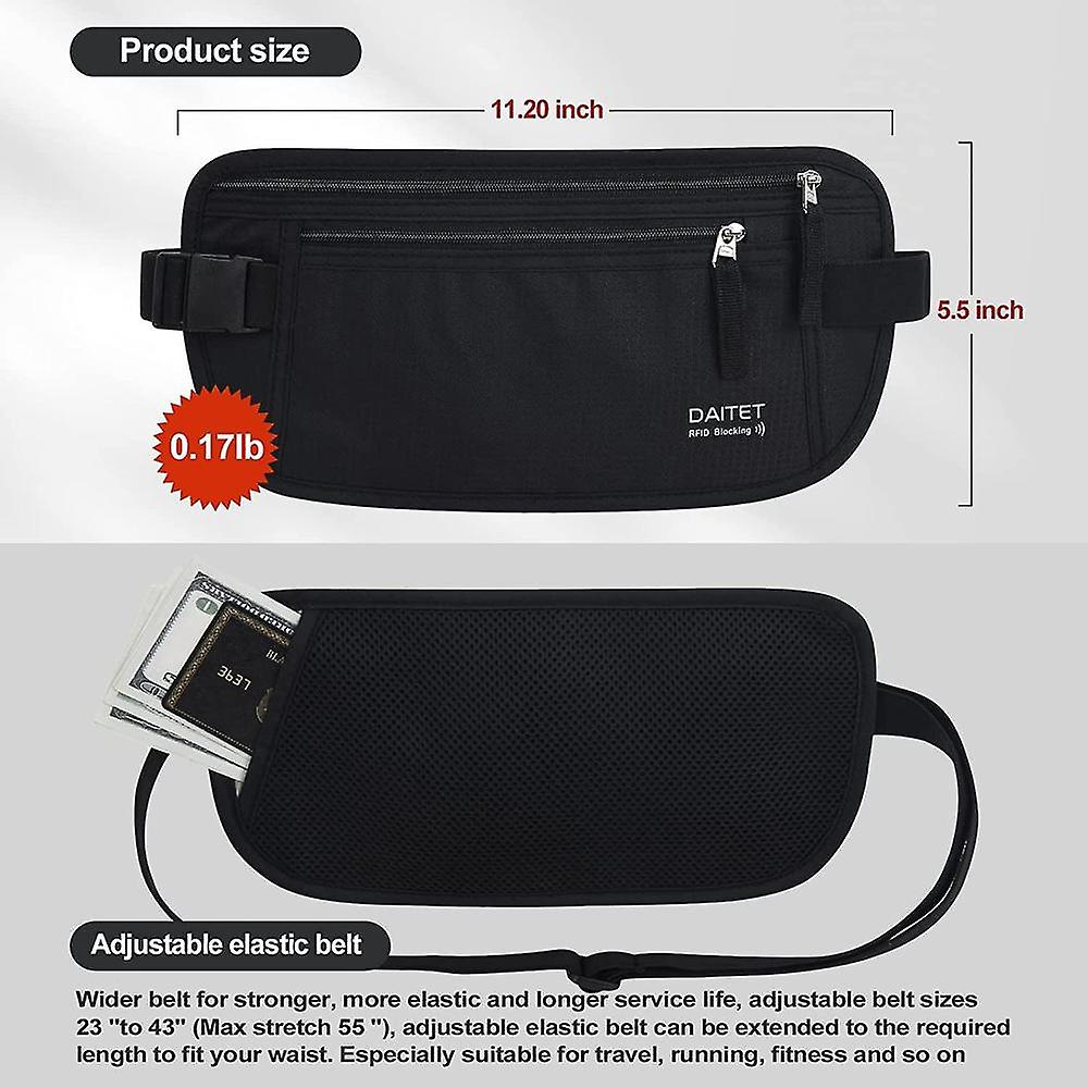 Belt Anti Theft Neck Wallet Hidden Money Belt Travel Rfid Anti