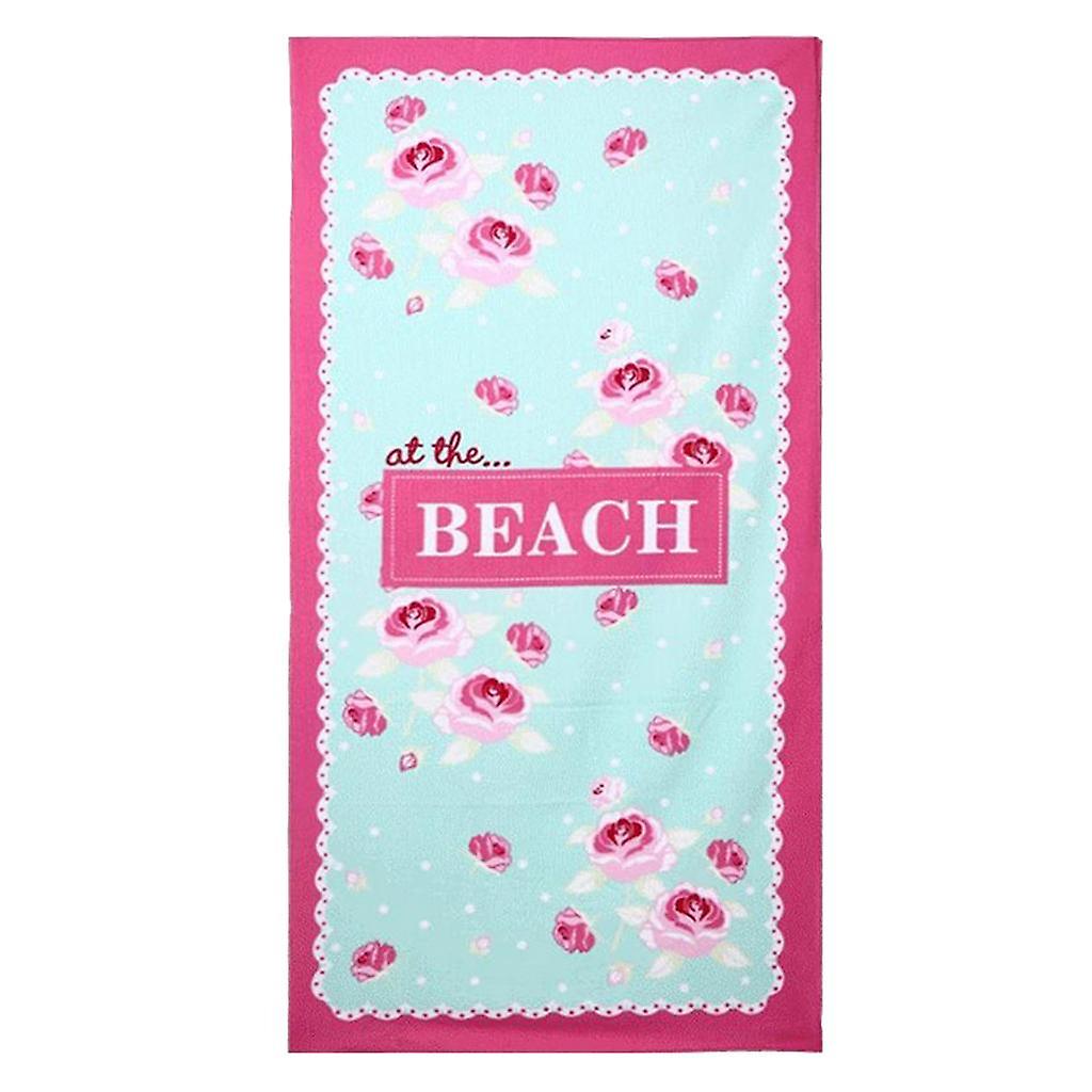 Soft Absorbent Printing Microfiber Beach Bath Towel Flower