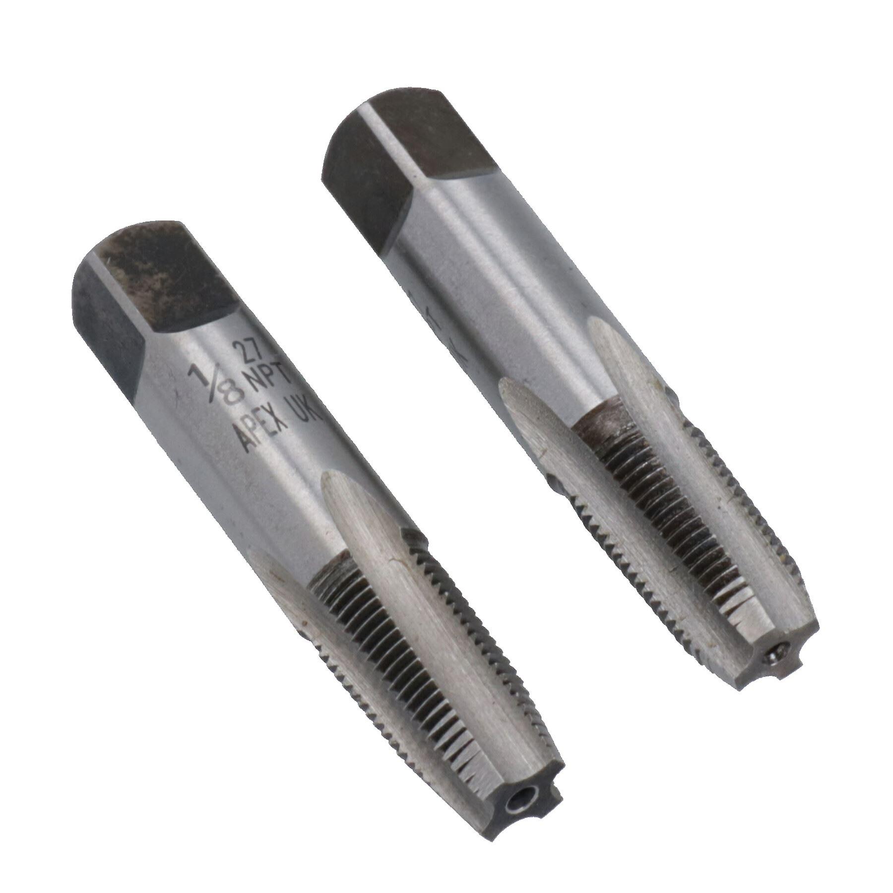 1/8" x 27 NPT Imperial Tungsten Steel Taper and Plug Set TD080