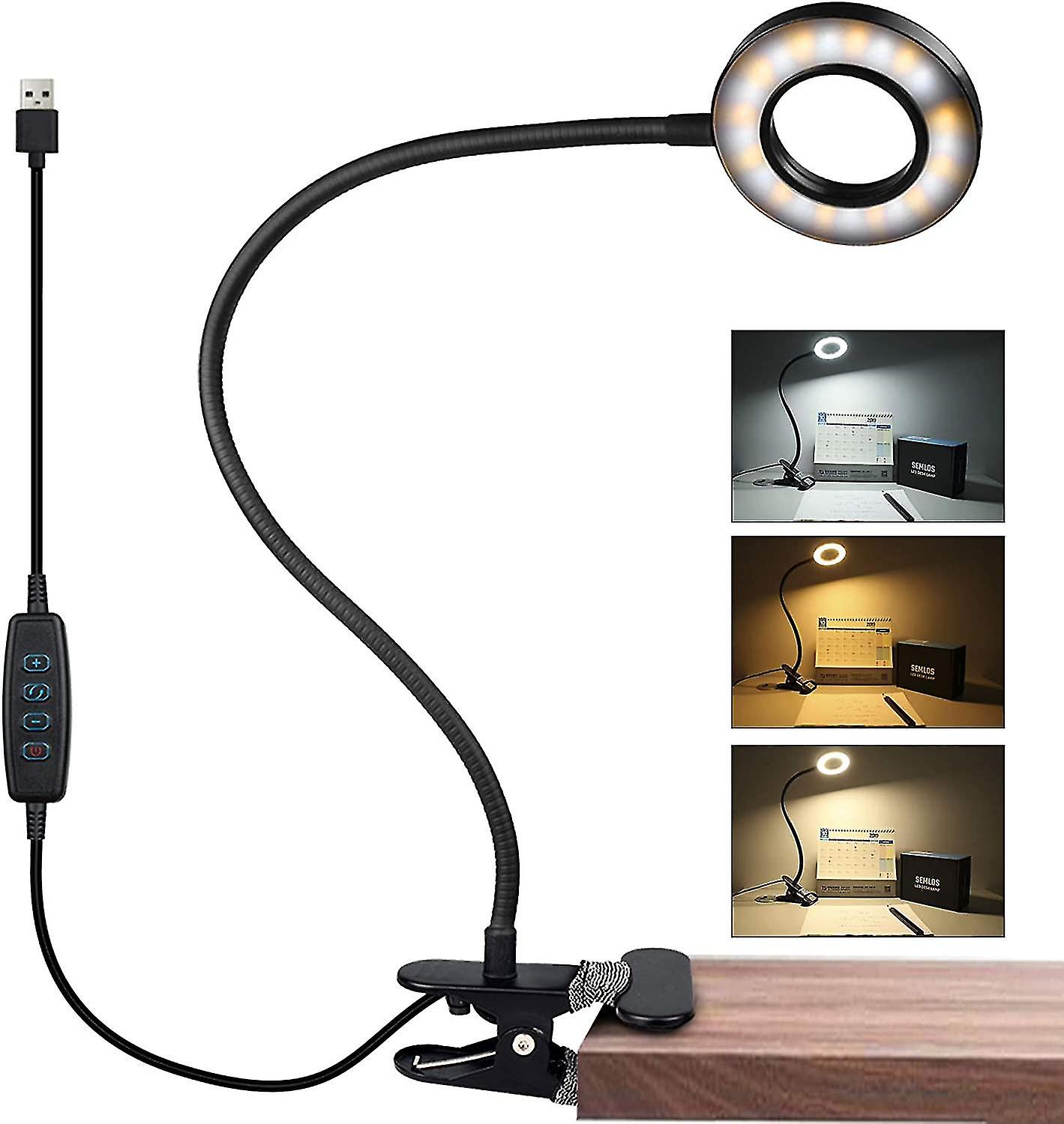 Bed Reading Lamp Eye Protection Flexible Clip