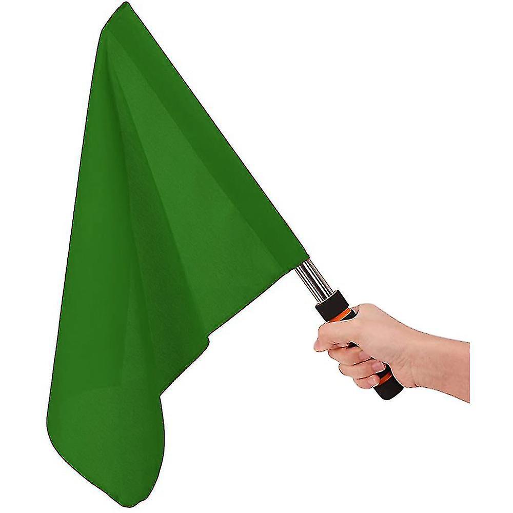 Referee Flag Stainless Steel Command Hand Flag Red Signal Flag Sponge Handle Special Patrol Performa