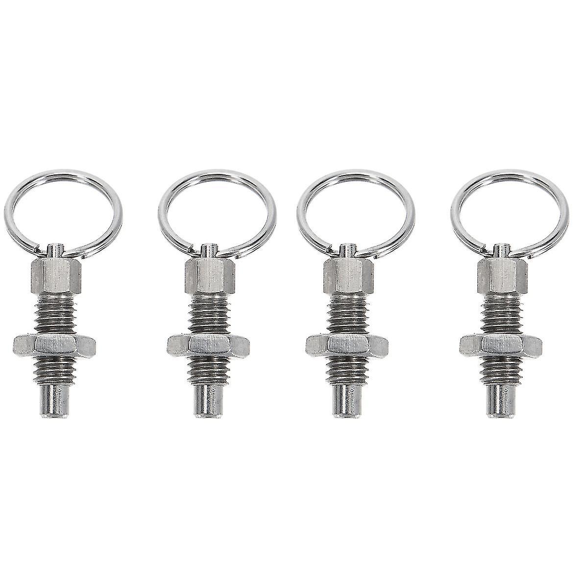 4 Pcs Pulling Ring Design Spring Plunger Durable Spring Catch Indexing Plunger