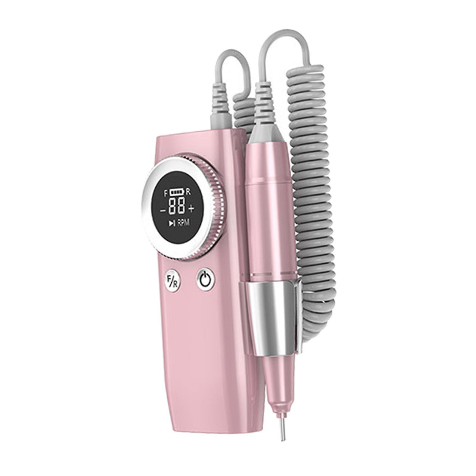 Tırnak Cilalama için 45000 RPM 36W Tırnak Törpüsü Makinesi Şarj Edilebilir Salon Ev Pembe